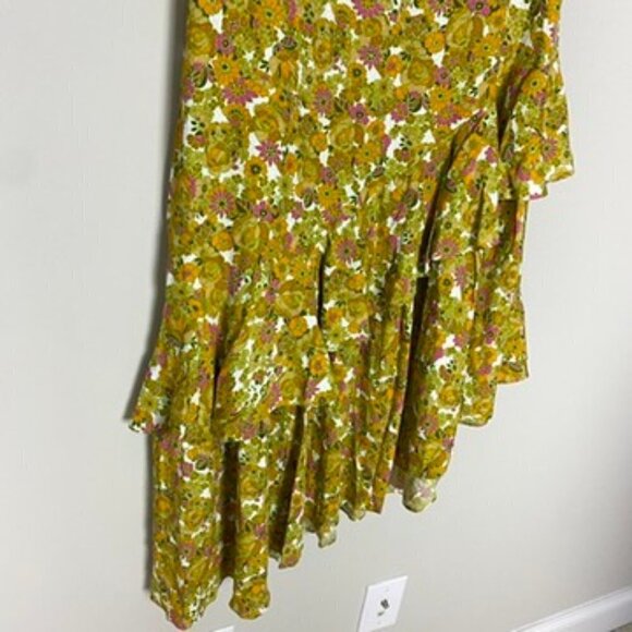 Ted Baker Odissa Floral Asymmetric Midi Skirt Womens 2 - Picture 3 of 9